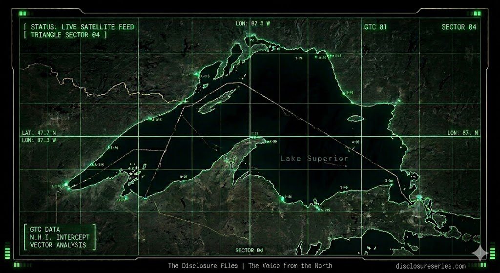 Join the Dossier, Satellite Map of Lake Superior for The Disclosure Files Book at DisclosureSeries.com - Tactical Investigative Data. Join the dossier and request clearance. 